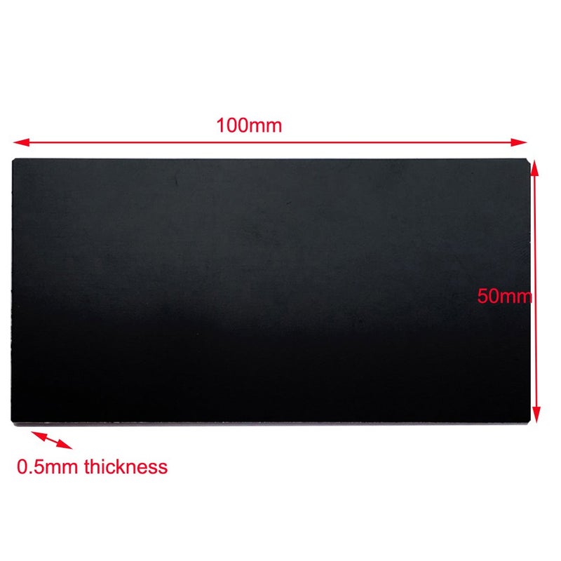 Ebamaz Anodized Aluminium Laser Engraved Mount Metal Plate Etching Sheets 100X50mm Round Corner with Adhesive (Black,Blank,10PCS) - Image 3